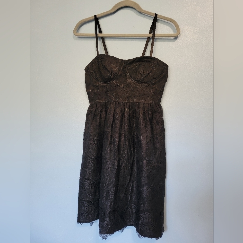 Black Grunge Lace Little Black Dress Size XS